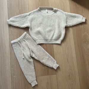 OAT Children rainbow speckle sweater set